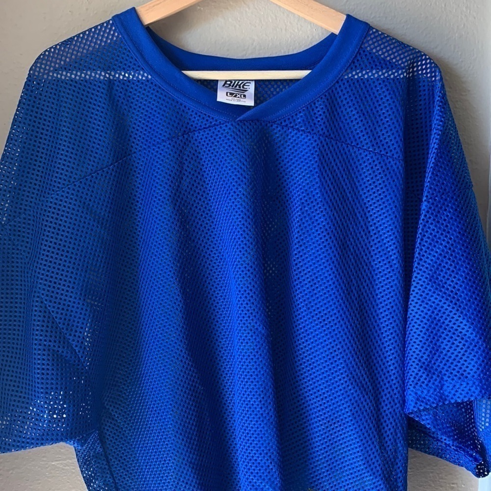 BIKE Blue Football Style Crop Jersey Unisex